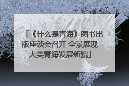 《什么是青海》图书出版座谈会召开 全景展现大美青海发展新貌