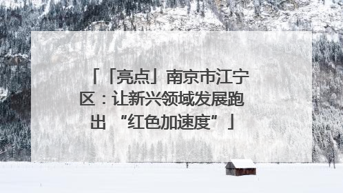 「亮点」南京市江宁区：让新兴领域发展跑出 “红色加速度”