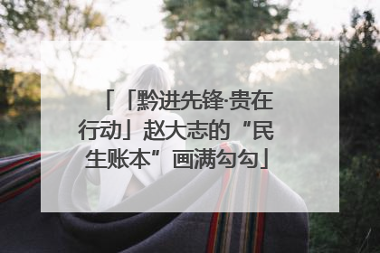 「黔进先锋·贵在行动」赵大志的“民生账本”画满勾勾