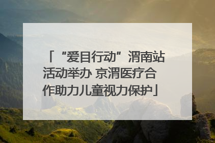 “爱目行动”渭南站活动举办 京渭医疗合作助力儿童视力保护