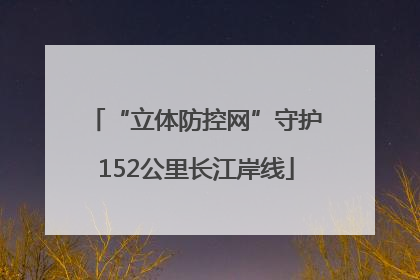 “立体防控网”守护152公里长江岸线