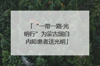 “一带一路·光明行”为蒙古国白内障患者送光明