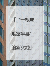 “一根地瓜富半县”的新实践