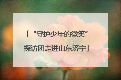 “守护少年的微笑” 探访团走进山东济宁