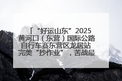 “好运山东”2025黄河口（东营）国际公路自行车赛东营区龙居站 完美“抄作业”，苦战最后时刻黄衫易主