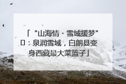 “山海情・雪域援梦”⑪：泉润雪域，白朗县变身西藏最大菜篮子