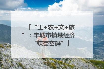 “工+农+文+旅”：丰城市镇域经济“蝶变密码”
