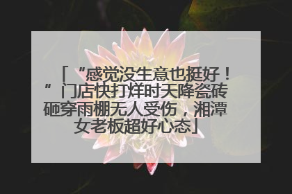 “感觉没生意也挺好！”门店快打烊时天降瓷砖砸穿雨棚无人受伤，湘潭女老板超好心态