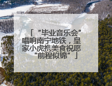 “毕业音乐会”唱响南宁地铁，皇家小虎携美食祝愿“前程似锦”