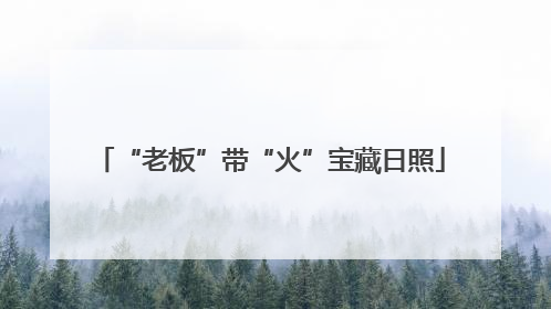 “老板”带“火”宝藏日照