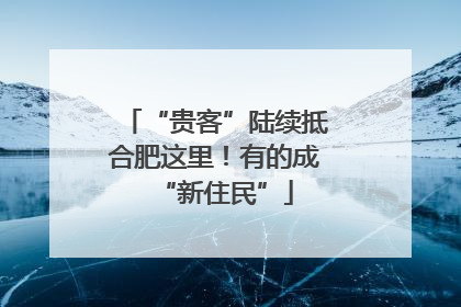 “贵客”陆续抵合肥这里！有的成“新住民”