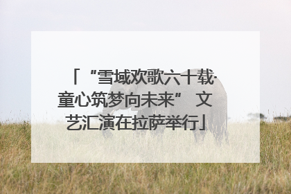 “雪域欢歌六十载·童心筑梦向未来” 文艺汇演在拉萨举行