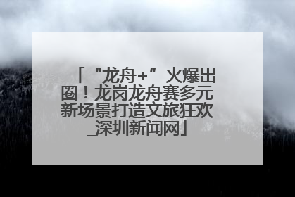 “龙舟+”火爆出圈！龙岗龙舟赛多元新场景打造文旅狂欢_深圳新闻网