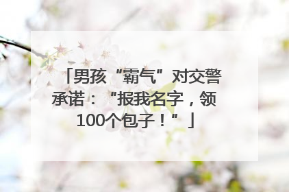 男孩“霸气”对交警承诺：“报我名字，领100个包子！”