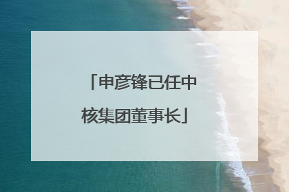 申彦锋已任中核集团董事长