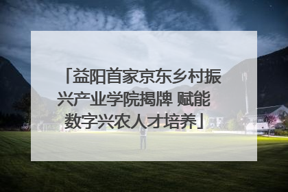 益阳首家京东乡村振兴产业学院揭牌 赋能数字兴农人才培养