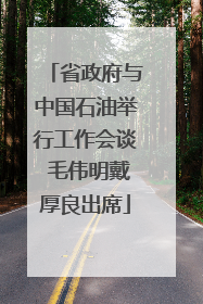 省政府与中国石油举行工作会谈 毛伟明戴厚良出席
