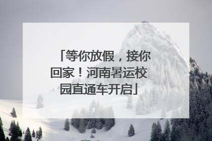 等你放假，接你回家！河南暑运校园直通车开启