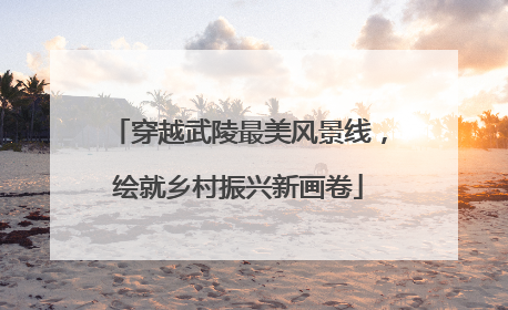 穿越武陵最美风景线，绘就乡村振兴新画卷