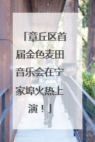 章丘区首届金色麦田音乐会在宁家埠火热上演！