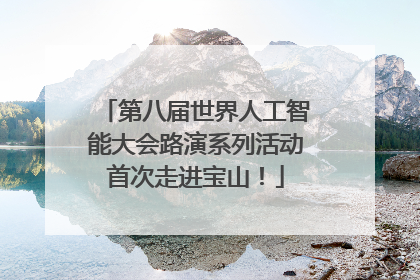 第八届世界人工智能大会路演系列活动首次走进宝山！