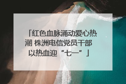 红色血脉涌动爱心热潮 株洲电信党员干部以热血迎“七一”