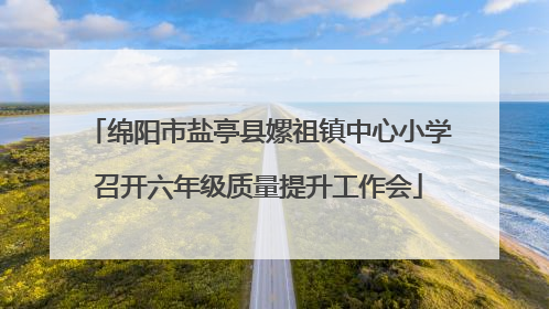 绵阳市盐亭县嫘祖镇中心小学召开六年级质量提升工作会