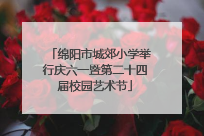 绵阳市城郊小学举行庆六一暨第二十四届校园艺术节