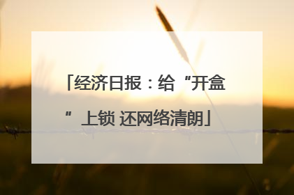 经济日报：给“开盒”上锁 还网络清朗