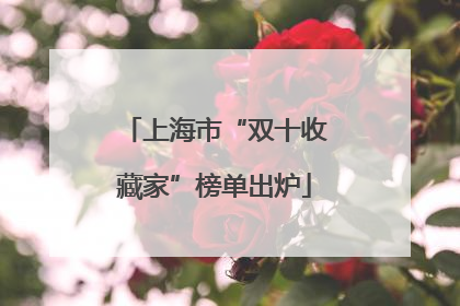 上海市“双十收藏家”榜单出炉