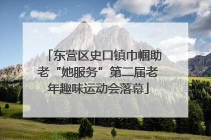 东营区史口镇巾帼助老“她服务”第二届老年趣味运动会落幕