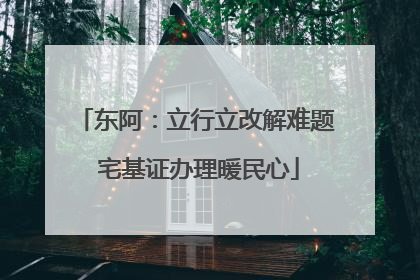 东阿：立行立改解难题 宅基证办理暖民心