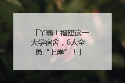 丫霸！福建这一大学宿舍，6人全员“上岸”！