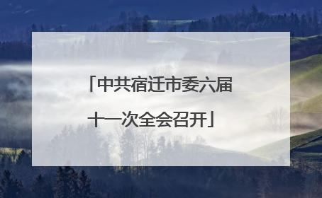 中共宿迁市委六届十一次全会召开