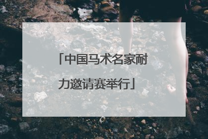 中国马术名家耐力邀请赛举行