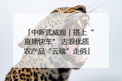 中新武威观｜搭上“直播快车” 古浪优质农产品“云端”走俏