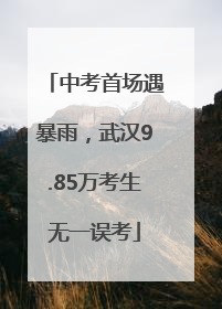 中考首场遇暴雨，武汉9.85万考生无一误考