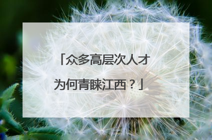 众多高层次人才为何青睐江西？