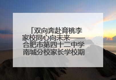 双向奔赴育桃李 家校同心向未来——合肥市第四十二中学南城分校家长学校期末总结会圆满召开