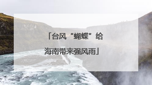 台风“蝴蝶”给海南带来强风雨