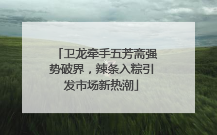 卫龙牵手五芳斋强势破界，辣条入粽引发市场新热潮