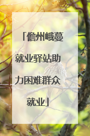 儋州峨蔓就业驿站助力困难群众就业