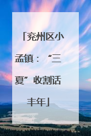 兖州区小孟镇：“三夏”收割话丰年