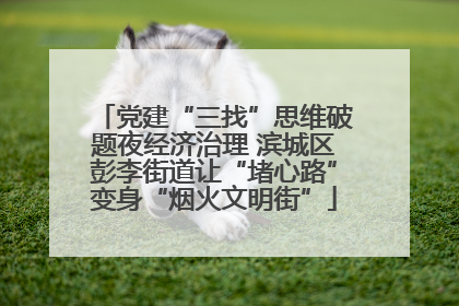 党建“三找”思维破题夜经济治理 滨城区彭李街道让“堵心路”变身“烟火文明街”