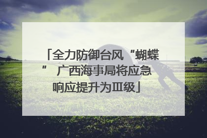 全力防御台风“蝴蝶” 广西海事局将应急响应提升为Ⅲ级