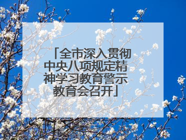 全市深入贯彻中央八项规定精神学习教育警示教育会召开