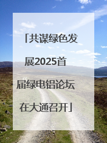 共谋绿色发展2025首届绿电铝论坛在大通召开