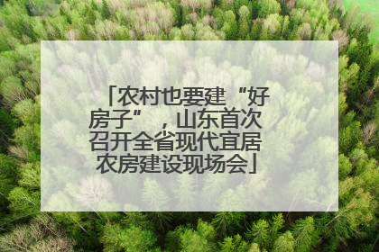 农村也要建“好房子”，山东首次召开全省现代宜居农房建设现场会