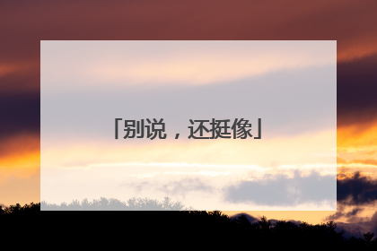 别说，还挺像