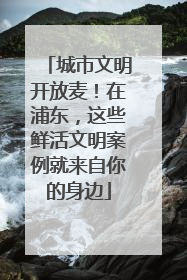 城市文明开放麦！在浦东，这些鲜活文明案例就来自你的身边